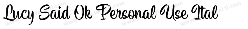 Lucy Said Ok Personal Use Italic字体转换